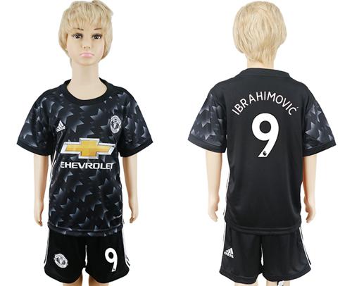 Manchester United #9 Ibrahimovic Away Kid Soccer Club Jersey - Click Image to Close